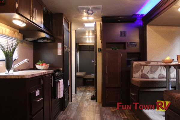 Forest River Cherokee Grey Wolf Toy Hauler Travel Trailer Interior