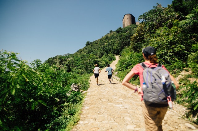 kids hiking